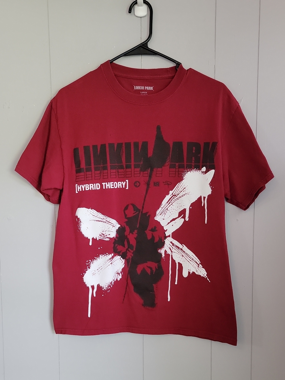 Linkin Park Boys Shirt Large Red Short Sleeve